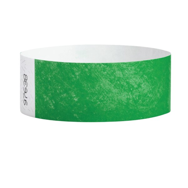 Wristband - Tyvek - Adult Blank 1" x 10" Green
